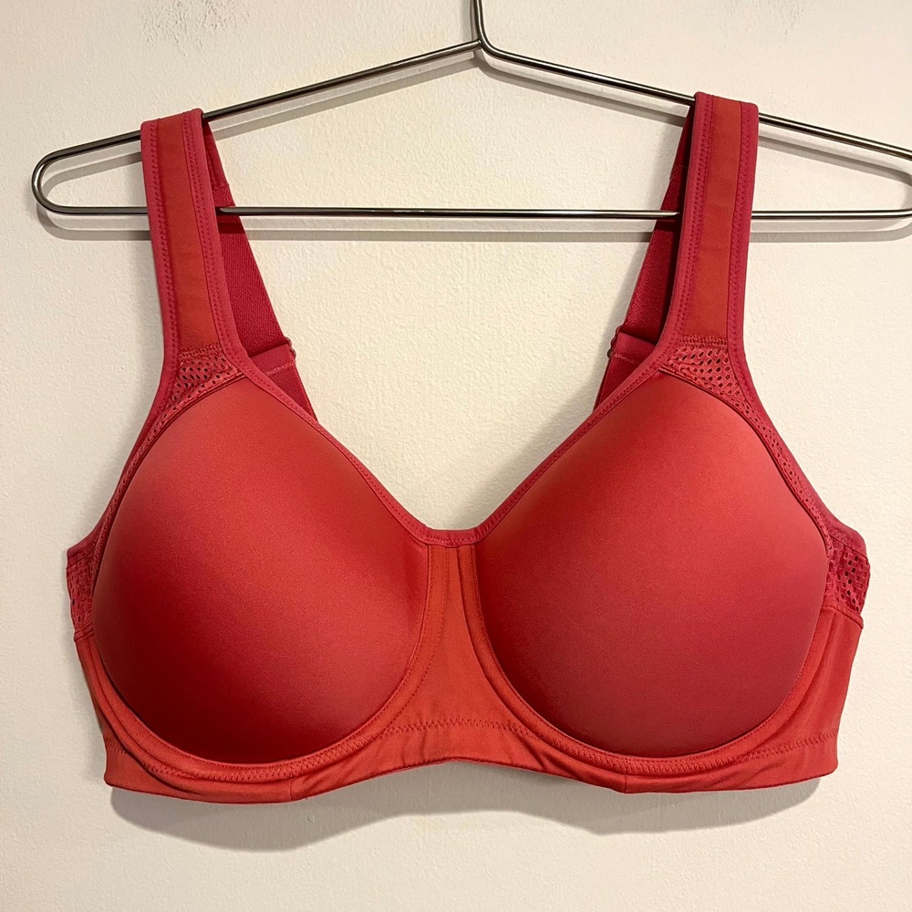 Wacoal Sports Bra Lindsey Underwire High Impact Pink Womens 38D